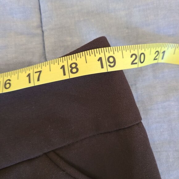 Nicole Miller NY Women's Dark Brown Dress Pants Size 16 Cropped Polyester Blend - Picture 8 of 9